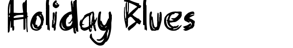 Holiday Blues font preview